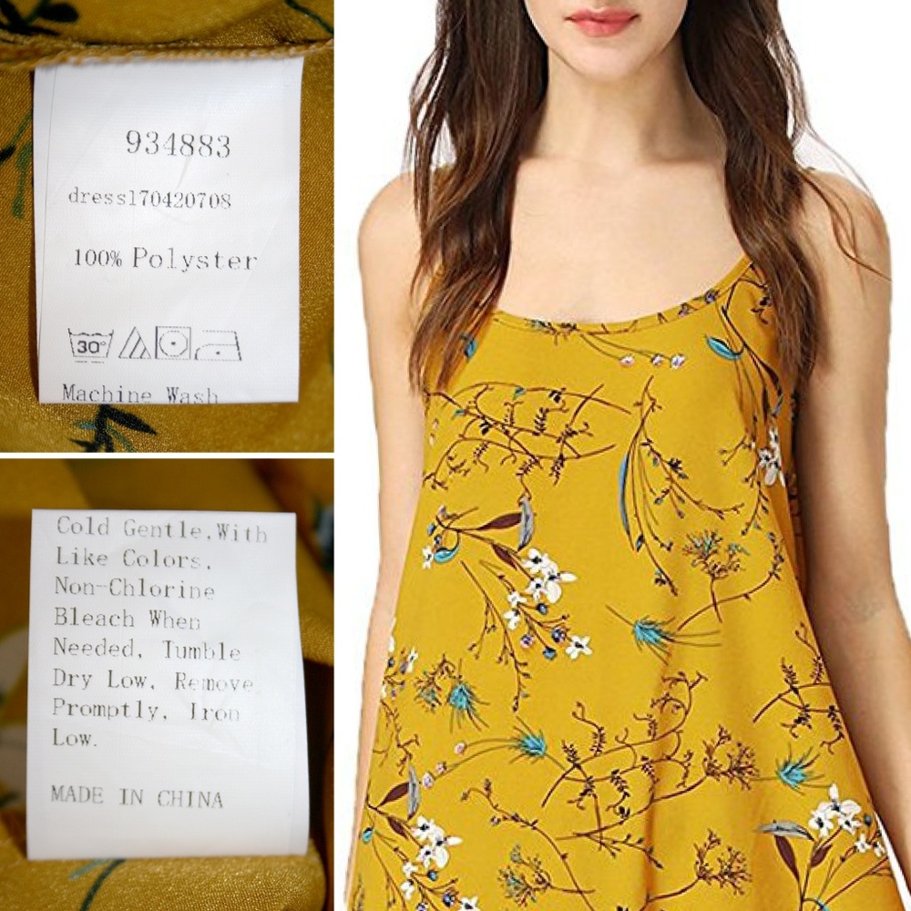 Golden Yellow Floral Maxi Dress NWOT - Picture 7 of 8